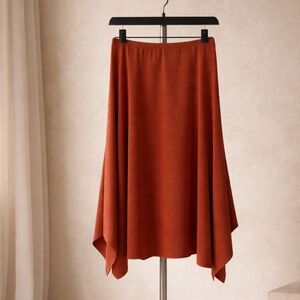 Elegant Asymmetrical Terracotta Skirt